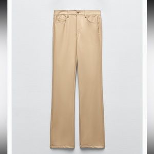 Zara straight leg faux leather pants